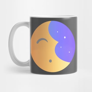 Tired Sleepy Moon In the Sky with Stars Mug